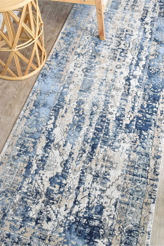 Austex RUGS 80x300cm Rosalind Vintage Blue Runner