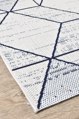 Austex RUGS Mirada White & Blue Outdoor Rug