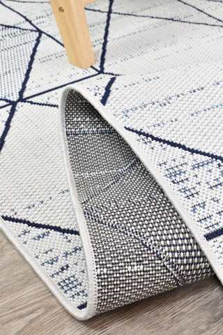 Austex RUGS Mirada White & Blue Outdoor Rug