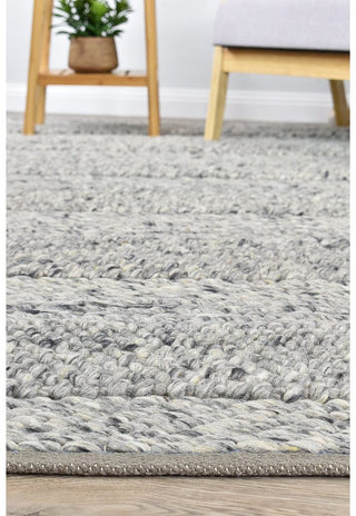 AUSTEX Rugs Normandy Grey Textured Wool Rug