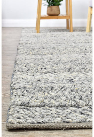 AUSTEX Rugs Normandy Grey Textured Wool Rug