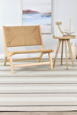 Austex RUGS Omari Beige & Cream Stripe Outdoor Rug