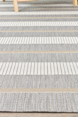 Austex RUGS Omari Grey & Cream Stripe Outdoor Rug