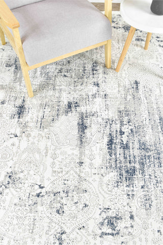 Austex RUGS Phoenix Belle White & Blue Rug