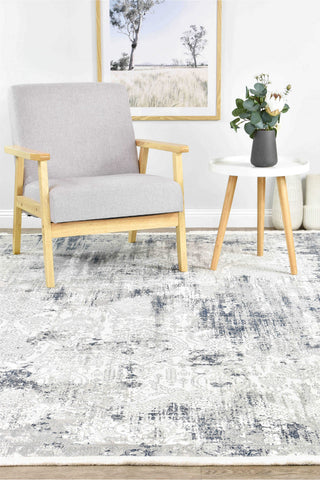 Austex RUGS Phoenix Belle White & Blue Rug