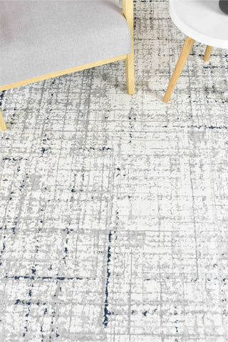 Austex RUGS Phoenix White & Blue Modern Rug