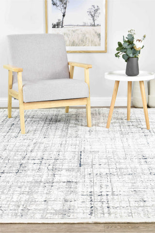 Austex RUGS Phoenix White & Blue Modern Rug