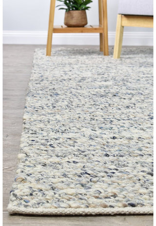 AUSTEX Rugs Sloane Marbled Blue & Ivory Wool Rug