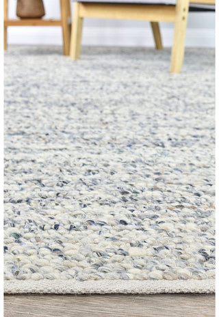 AUSTEX Rugs Sloane Marbled Blue & Ivory Wool Rug