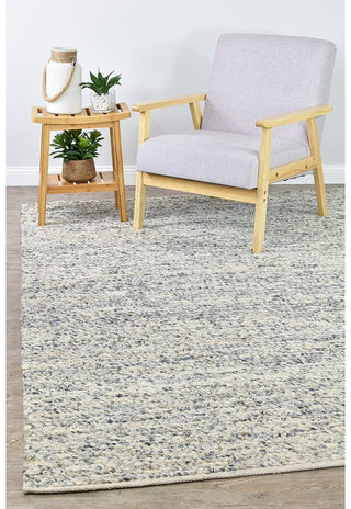 AUSTEX Rugs Sloane Marbled Blue & Ivory Wool Rug