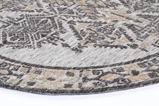 Brand Ventures RUGS 160x160cm Beas Charcoal & Beige Round Rug