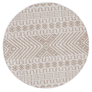 Brand Ventures RUGS 160x160cm Bresha Beige Indoor Outdoor Round Rug