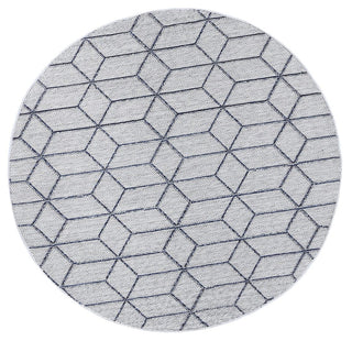 Brand Ventures RUGS 160x160cm Greenslade Charcoal Geometric Round Flatweave Rug