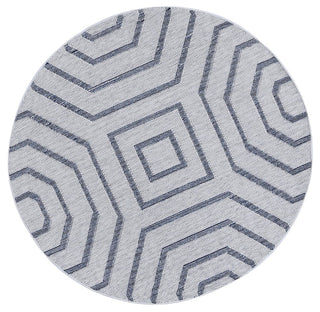 Brand Ventures RUGS 160x160cm Hale Charcoal Geometric Round Flatweave Rug