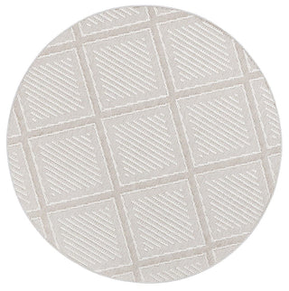 Brand Ventures RUGS 160x160cm Kenilorea Beige Geometric Round Flatweave Rug