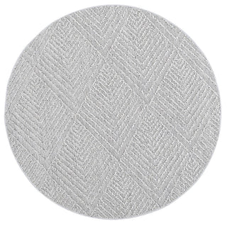 Brand Ventures RUGS 160x160cm Kini Grey Geometric Round Flatweave Rug