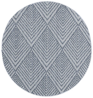 Brand Ventures RUGS 160x160cm Naka Charcoal Geometric Round Flatweave Rug