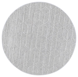 Brand Ventures RUGS 160x160cm Totori Ash Geometric Round Flatweave Rug