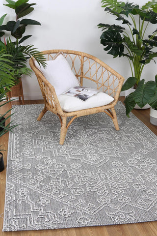 Brand Ventures RUGS Bule Ash Tribal Flatweave Rug