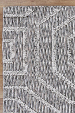 Brand Ventures RUGS Devesi Grey Geometric Flatweave Rug