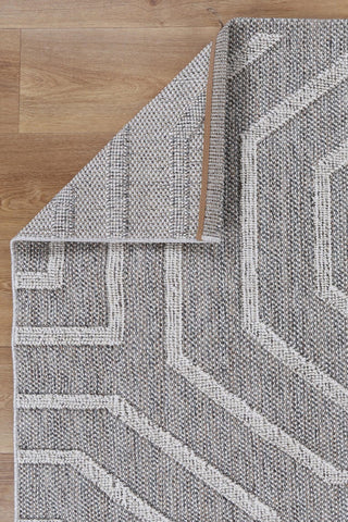 Brand Ventures RUGS Devesi Grey Geometric Flatweave Rug