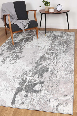 Brand Ventures RUGS Ermina Modern Abstract Light Grey Rug