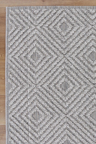 Brand Ventures RUGS Fugui Grey Geometric Flatweave Rug