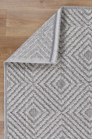 Brand Ventures RUGS Fugui Grey Geometric Flatweave Rug