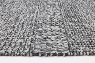 Brand Ventures RUGS Grace Charcoal Braided Wool Rug