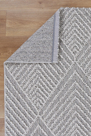 Brand Ventures RUGS Kini Grey Geometric Flatweave Rug