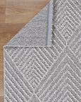 Brand Ventures RUGS Kini Grey Geometric Flatweave Rug
