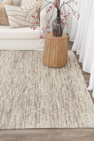 Brand Ventures RUGS Luciana Diamond Natural Wool Rug