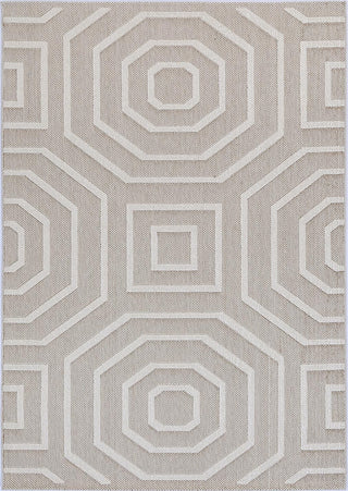 Brand Ventures RUGS Lui Beige Geometric Flatweave Rug