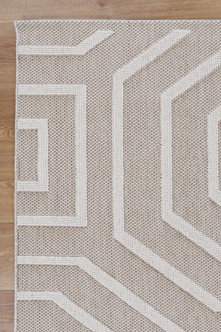 Brand Ventures RUGS Lui Beige Geometric Flatweave Rug