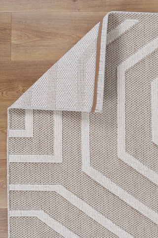 Brand Ventures RUGS Lui Beige Geometric Flatweave Rug