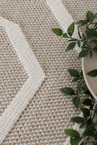 Brand Ventures RUGS Lui Beige Geometric Flatweave Rug