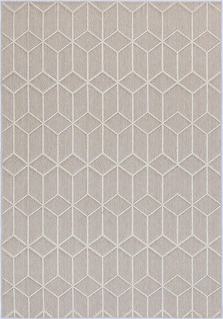 Brand Ventures RUGS Maemae Beige Geometric Flatweave Rug