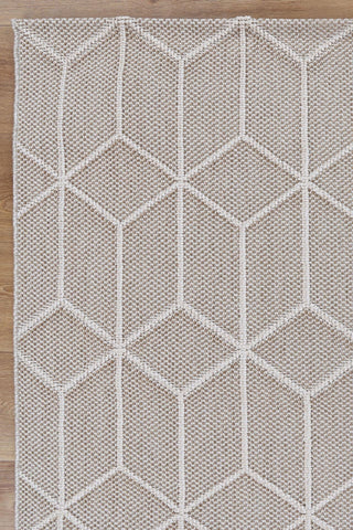 Brand Ventures RUGS Maemae Beige Geometric Flatweave Rug