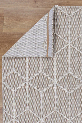 Brand Ventures RUGS Maemae Beige Geometric Flatweave Rug