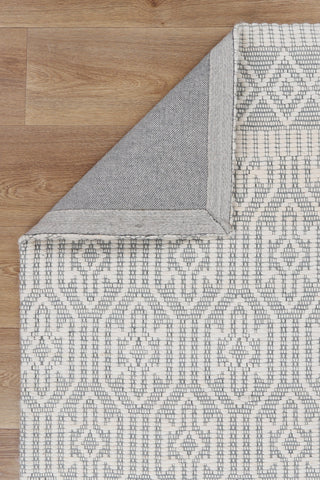 Brand Ventures RUGS Mariana Geometric Light Grey Wool Rug