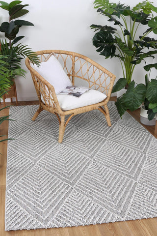 Brand Ventures RUGS Menapi Ash Geometric Flatweave Rug