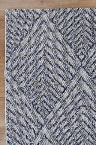 Brand Ventures RUGS Naka Charcoal Geometric Flatweave Rug