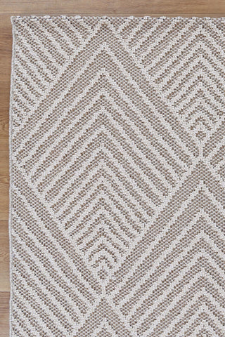 Brand Ventures RUGS Onika Beige Geometric Flatweave Rug