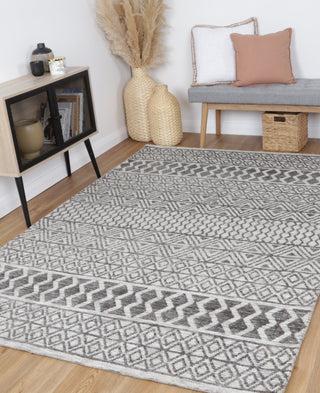 Brand Ventures RUGS Ramdass Charcoal & Beige Rug