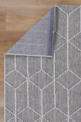 Brand Ventures RUGS Sikua Grey Geometric Flatweave Rug