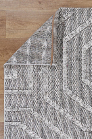 Brand Ventures RUGS Suri Ash Geometric Flatweave Rug