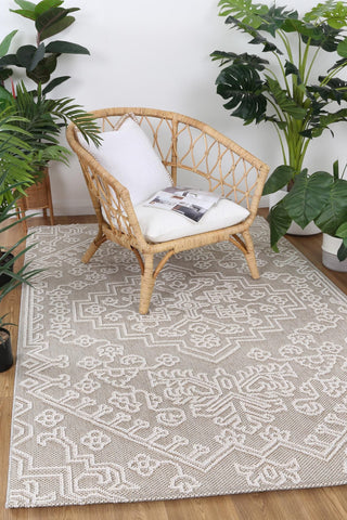 Brand Ventures RUGS Waita Beige Tribal Flatweave Rug