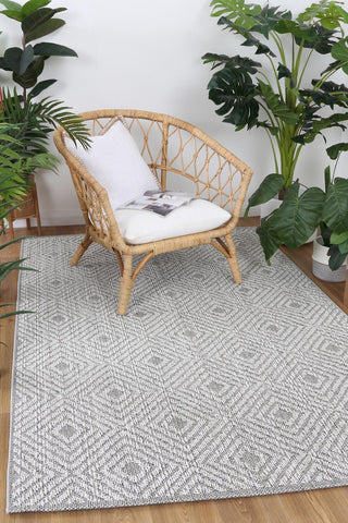 Brand Ventures RUGS Walasi Ash Geometric Flatweave Rug