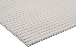 Cortina Grey Striped Washable Faux Fur Rug