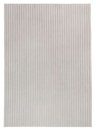 Cortina Grey Striped Washable Faux Fur Rug